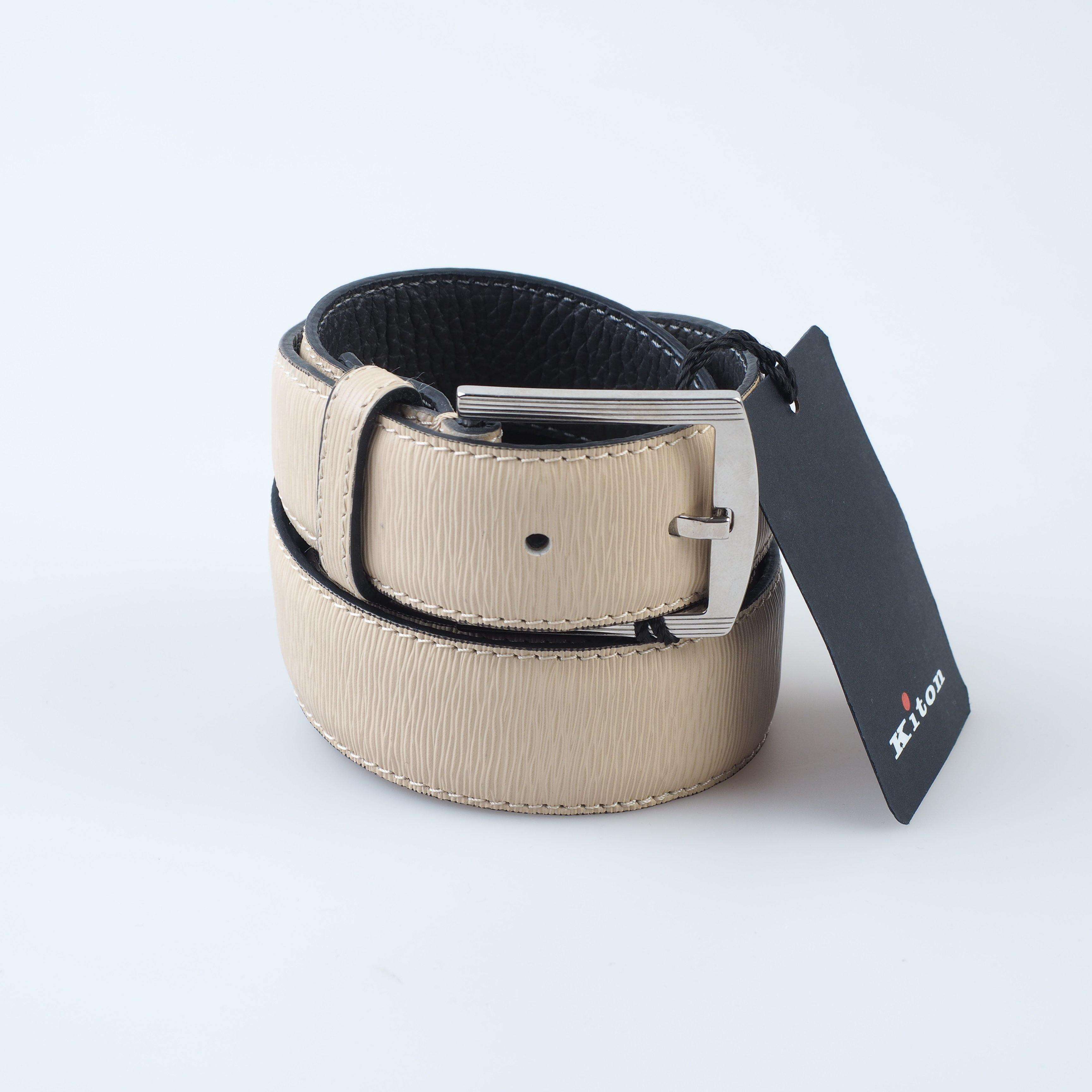 Classic Leather Belt Silver