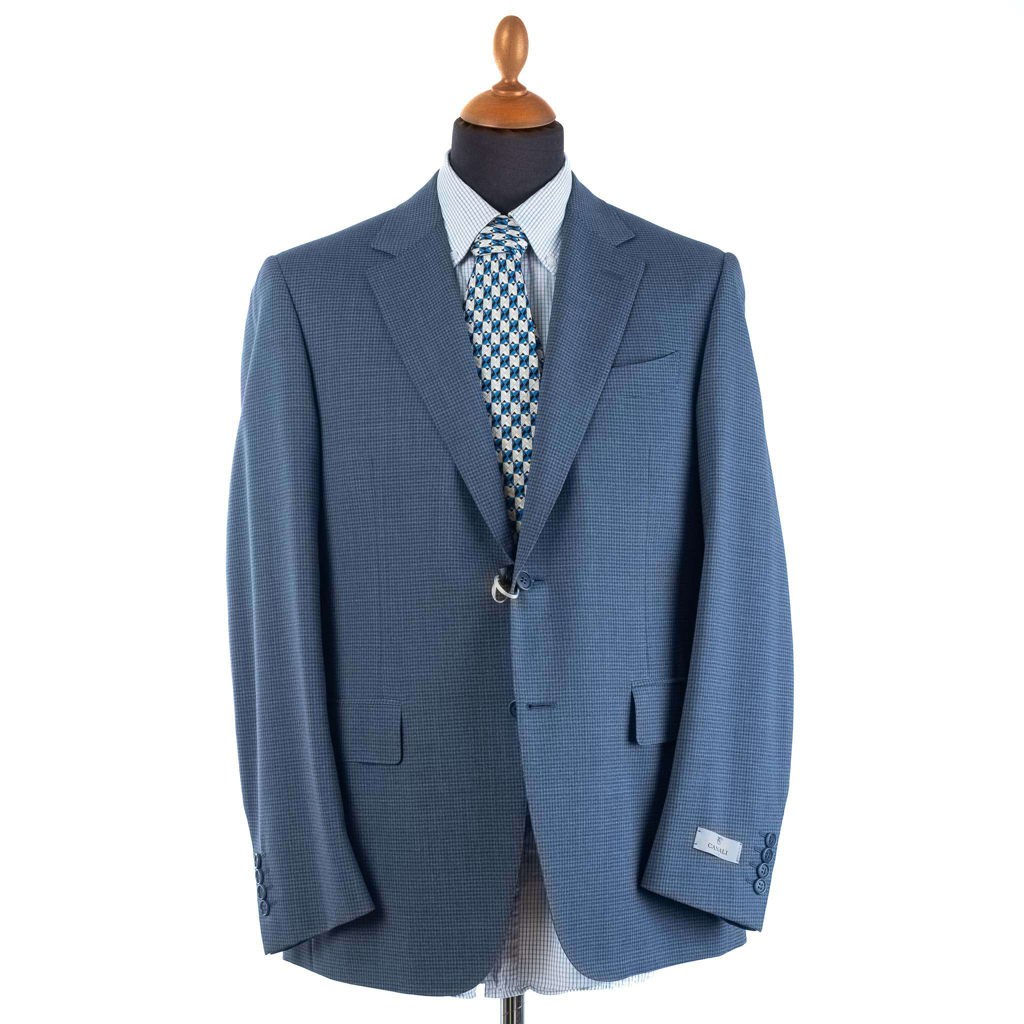 Canali - Men's Blue Impeccabile Wool Check Suit ᐅ $749 SALE | Fashion ...