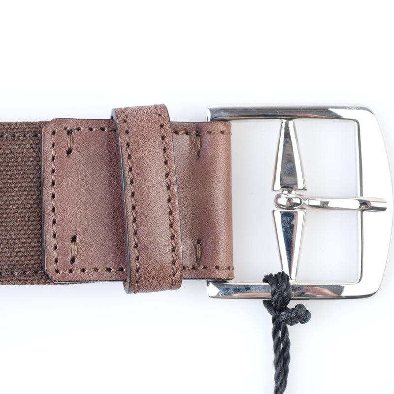 Kiton Belt Brown K Buckle - Narrow Leather Men Belt 95 / 38 Sale